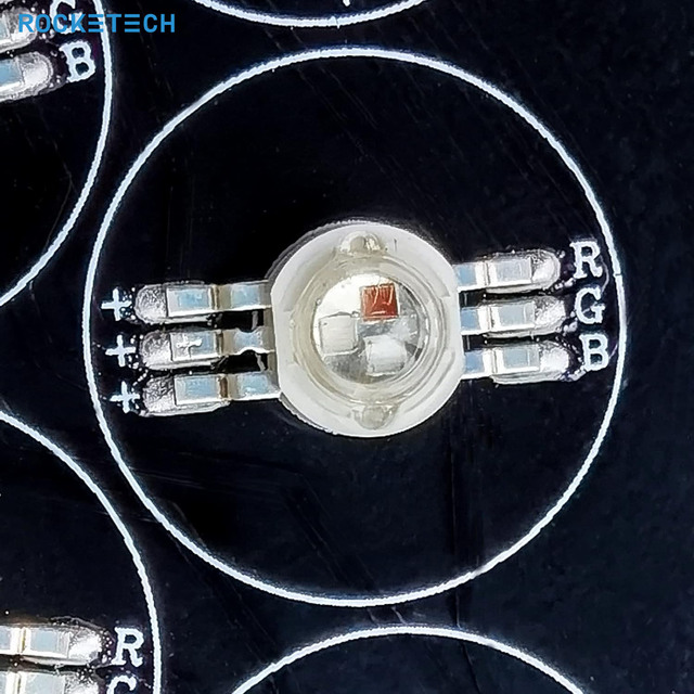High Radiant Power 620nm 520nm 460nm 3W RGB 3IN1 Led Beads Led Chip Led Lamp Bulb for LED Stage Lights