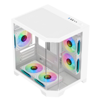 LY best OEM gaming Computer Case Personnaliser Prix Usine 3 Côtés Verre Trempé Fish Tank Gamer PC Case MATX PC Cabinet