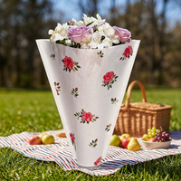Manchons jetables écologiques en papier kraft blanc pour fleurs et plantes de Noël, emballage agricole pour légumes, impression flexo EUDECO