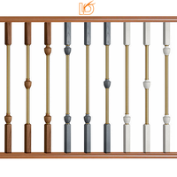 Prix d'usine – Balustre d'escalier carré décoré blanc de style moderne et luxueux, 35 mm, en bois et métal, pour rampe intérieure