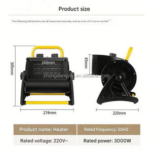 Ventilateur Chauffant Électrique Haute Pression Industriel, Souffleur d'Air Chaud, Séchoir à Tapis pour Chauffage Domestique, 220V DC - Product Image 2