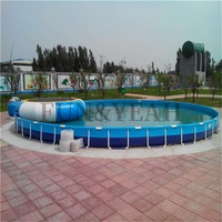 Vente chaude 2025 au-dessus du sol en acier inoxydable cadre métallique piscine rectangulaire carré anneau structurel PVC grande piscine