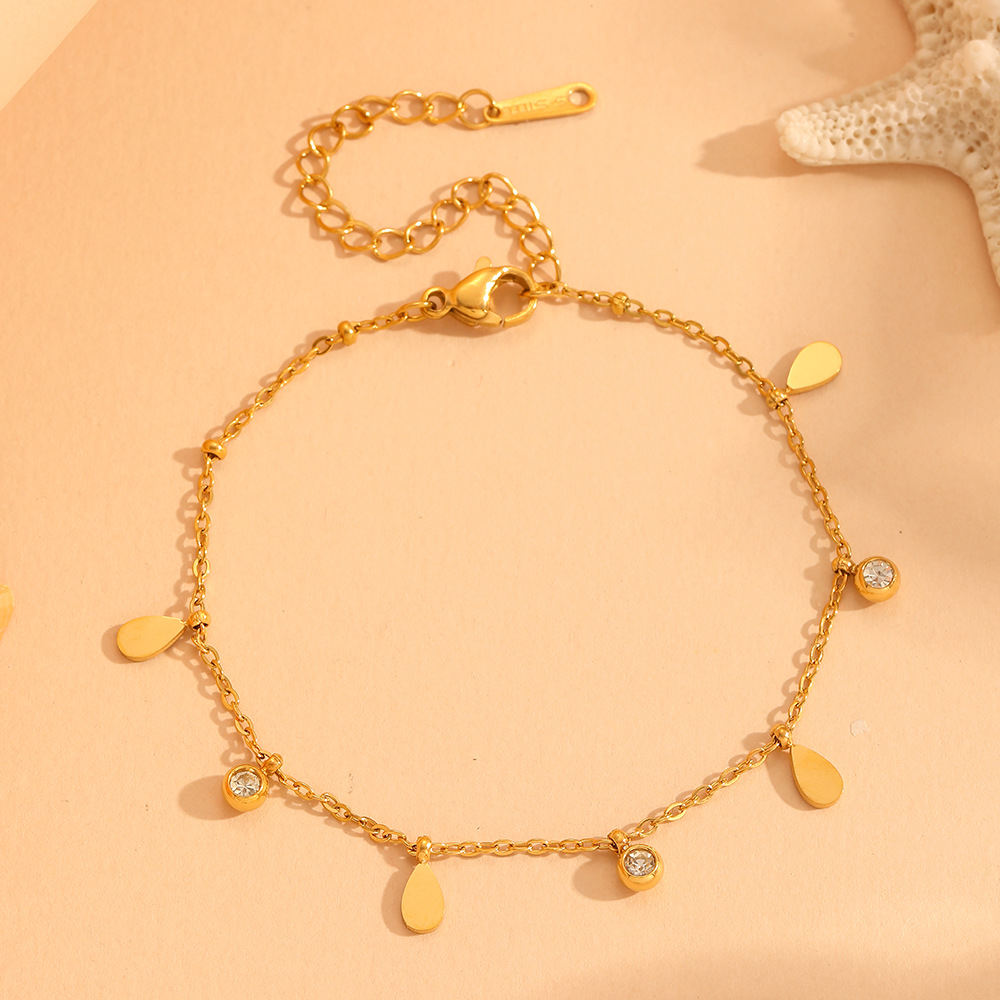 Bracciali con diamanti a goccia d'acqua multipli