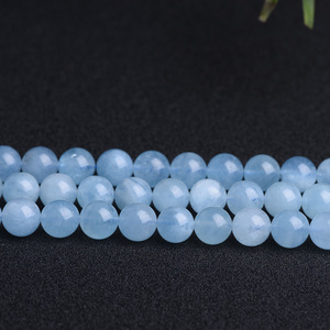 Cuentas Redondas de Aguamarina Natural Azul Cielo Claro, Cuentas Sueltas de Cristal de Berilo para Pulsera, Collar, Joyería Hecha a Mano. Color: # 29 30 - Product Image 2