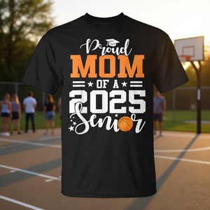 Camiseta para Mamá Orgullosa de Graduación de Baloncesto 2025, Regalo Promocional Personalizable para Jugadores de Baloncesto - Product Image 3