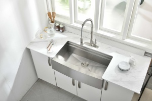 <span class=keywords><strong>Lavello</strong></span> da <span class=keywords><strong>Cucina</strong></span> Semi Incassato in Acciaio Inox SUS304 di Alta Qualità, <span class=keywords><strong>Lavello</strong></span> a Grembiule Stile Farmhouse a Vasca Singola per <span class=keywords><strong>Cucina</strong></span> - Product Image 5