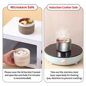 กล่องอาหารกลางวันสำหรับเด็กกล่องอาหารกลางวันเบนโตะสแตนเลสกล่องอาหารกลางวันแบบพกพา3ชิ้นพร้อมถุงสำหรับไปโรงเรียน - Product Image 4