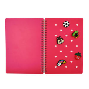 Carnets à spirales en gros à prix abordable, bloc-notes en silicone personnalisés et imperméables avec impression de dessins animés - Product Image 4