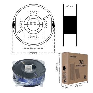 KINGROON fabrika prim ipek Pla <span class=keywords><strong>Filament</strong></span> 1.75mm 1KG(2.2lbs) biriktirme çevre dostu <span class=keywords><strong>3D</strong></span> yazıcı <span class=keywords><strong>Filament</strong></span> plastik FDM <span class=keywords><strong>3D</strong></span> yazıcı için
