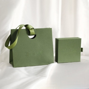 Set di Scatole Porta Gioielli con Motivo Quadrato e Sacchetto Regalo per Collane, Anelli e Ciondoli, per Conservazione o Regalo - Product Image 3