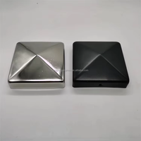 Capuchon de poteau de clôture en métal galvanisé pyramidal personnalisé avec boule OEM ODM