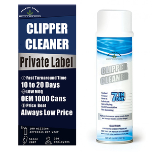 Pet <strong>Clipper</strong> Cleaner and Cooler 7 in 1 Spray Formula Cools Blades Fast and Cleans Hair <strong>Oil</strong> for Dog Cat Grooming Tools - Product Image 1