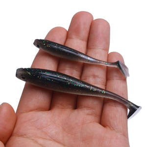 Leurres de pêche en plastique souple queue de pagaie 75mm 105mm Leurres de pêche en forme de <span class=keywords><strong>triangle</strong></span> Leurre de loche souple bionique Leurres de pêche en eau douce - Product Image 3