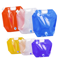 Sac de robinet en plastique personnalisé en usine de différentes couleurs 2.5L5L 10L Portable Camping en plein air Sports Alpinisme Sac à eau pliant