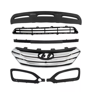 Kit Carrozzeria Anteriore Auto, Parti Auto, Griglia Superiore e Inferiore Anteriore, Cornice Fendinebbia, Striscia Paraurti per Hyundai Santa Fe <span class=keywords><strong>Sport</strong></span> 2013-2016 - Product Image 2