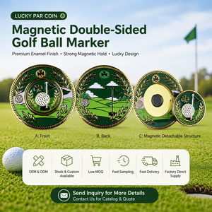 Marcador Magnético para Pelotas de Golf con Diseño Artístico en Esmalte, Ideal para Regalos y Eventos en Campos de Golf - Product Image 6