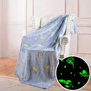 Manta de Franela de Doble Cara Luminosa Fluorescente con Estampado de Pegamento, Manta de Verano para Aire Acondicionado, Manta Infantil - Product Image 5