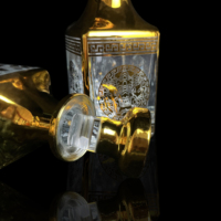 Flacon de parfum carré vide en verre de 150 ml, en promotion, avec gravure de logo personnalisé, pour présentation en magasin