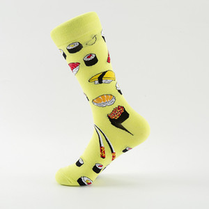 <span class=keywords><strong>Chaussettes</strong></span> en coton 200N à motifs alimentaires amusants : pomme, avocat, pizza, sushi – Nouveauté pour hommes, amateurs de cuisine, cadeau décontracté - Product Image 5