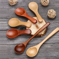 En gros En Vrac Pas Cher Petit Thé Mini Solide Fait À La Main Soupe Acacia Cuillère En Bois pour Confiture Espresso Cuillère En Bois Cuillère