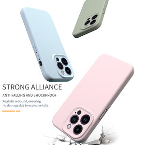 Жидкий силиконовый чехол для телефона с тонкими отверстиями противоударный и водонепроницаемый роскошный дизайн для 14 Pro Max высокого качества - Product Image 6