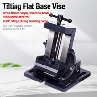 Étau de banc inclinable TEBAK 0-90 degrés avec mâchoires en acier pour machine à percer, fixation pour étau de banc de 3/4 pouces