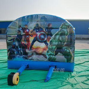 Aire de jeux gonflable avec château gonflable et toboggan bleu, motif dessin animé, équipement de fête, <span class=keywords><strong>location</strong></span> d'attractions gonflables - Product Image 6