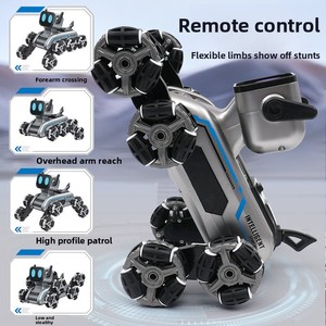 Robot intelligent électrique pour enfants, jouet chien mécanique à huit roues, transfrontalier, avec détection gestuelle, escalade et déformation, pour cascades - Product Image 1