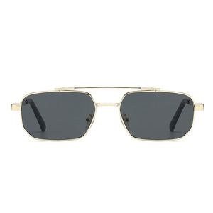 Hong Kong Style <b>Square</b> Sunglasses Metal <b>Frame</b> UV400 Protection Unisex Outdoor Sports Driving Cycling Sun Protection - Product Image 4