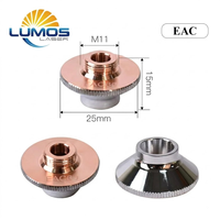 Nosel Laser Serat Tunggal Lapis Ganda Presisi Tinggi D25 M11 M12 Tembaga EAA EAU EU ECU Aksesoris Cadangan Kepala Pemotong Laser