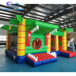 Juego de Tobogán Inflable con Forma de <span class=keywords><strong>Boca</strong></span> de Cocodrilo, Casa de Brinco, Diversión Infantil, Equipo de Juego Inflable con Forma 3D - Product Image 1