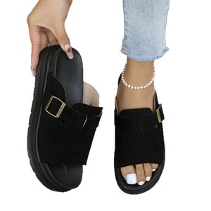 QLFashion transfrontalière grande taille plate-forme pantoufles femmes 2025 été nouveau Birkenstocks rétro sandales Fashion916 - Product Image 5
