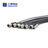 Conector de Cable eléctrico Can Bus, resistente al agua Ip67 M12, 2, 3, 4, 5, 6, 8, 12 Cables moldeados