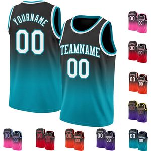 Maillot de basket-ball personnalisé à dégradé de couleurs, débardeur cousu pour hommes et jeunes, uniforme d'entraînement de l'équipe Anteater, col ras du cou respirant - Product Image 2