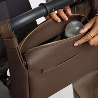 Sac à langer de luxe en cuir personnalisé pour bébé, imperméable, à suspendre à la poussette, pour usage quotidien