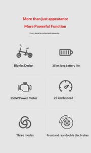 Vélo Électrique Pliable 14 Pouces 250W 36V <span class=keywords><strong>à</strong></span> Batterie Amovible, Cadre en Alliage d'Aluminium, Freins <span class=keywords><strong>à</strong></span> <span class=keywords><strong>Disque</strong></span> 7 Vitesses, Éclairage LED, Idéal Ville - Vente Flash - Product Image 5