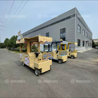 Chariot de rue multifonctionnel à 4 roues, directement de l'usine, en aluminium et fibre de verre, pour bonbons, snacks, chips, glaces, hot-dogs, restauration rapide