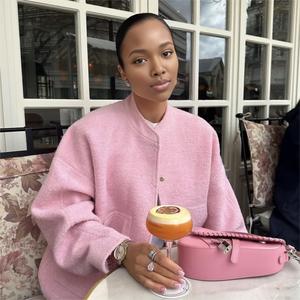 เสื้อโค้ทลำลองคอปกสีเข้มติดกระดุม 15 สีใหม่ แฟชั่นผู้หญิง - Product Image 3