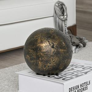 Lua Em Forma Natural Antique Gold Copper Cor Estátua Decoração Do Escritório para Resina Home Tabletop <span class=keywords><strong>Decor</strong></span> Decoração Do Banheiro Luxo - Product Image 4