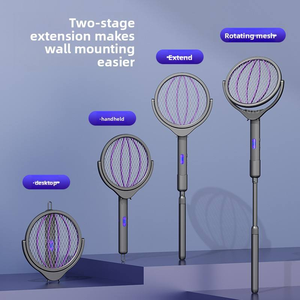 6 in 1 Retractable Mosquito Killer Swatter Racket Electric Fly Trap <b>Bug</b> Lamp Bat for Home House <b>Zapper</b> Insect Extendable Handle - Product Image 6