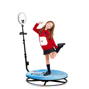 Drehen Sie Selfie 360-Grad-Spin-Videokamera Foto kabine Maschine LED-Rin glicht Automatisch rotierende 360 Photo Booth