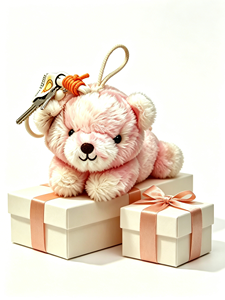 Portachiavi Orsetto Mini Peluche Carino con 50g di Palline Pesanti, Morbido Ciondolo per Borsa a Forma di Animale Imbottito - Product Image 6