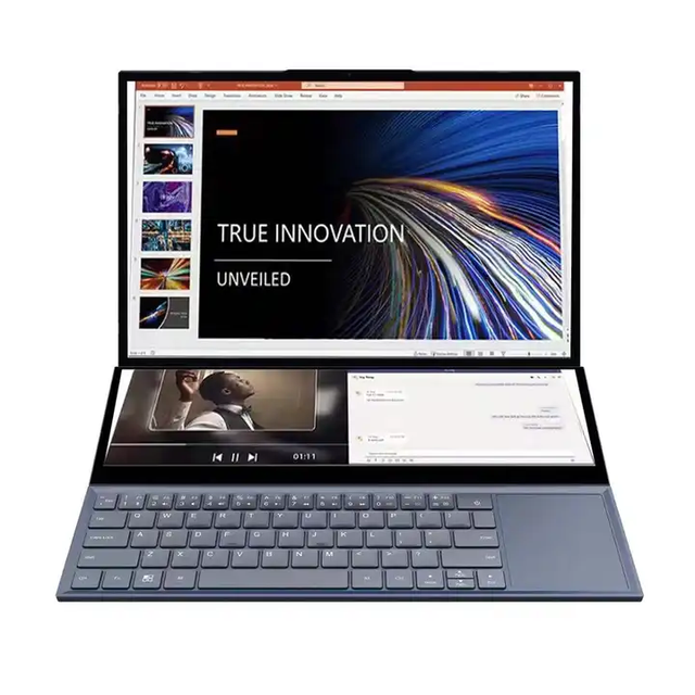 Dual 16-Inch Touch Screen Intel Xeon W-10855M Octa Core Laptop 32GB SSD 1TB Window11 OS UK/US English 120Hz RGB Backlit