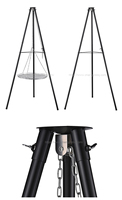 Grille à chaîne triangulaire en fonte, grilles de barbecue, foyer pour la combustion du charbon, grand gril à charbon pour le jardin