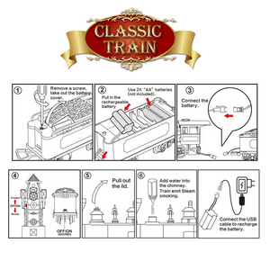 Set di treni giocattolo per bambini dal Design classico con luce per fumatori e <span class=keywords><strong>suono</strong></span> <span class=keywords><strong>del</strong></span> <span class=keywords><strong>treno</strong></span> - Product Image 6
