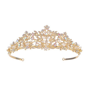Vente en gros de couronnes de <span class=keywords><strong>mariage</strong></span> en strass et prix bon marché diadèmes de couronne en métal cristal en vrac accessoires de mariée - Product Image 6