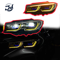 Nuevo Sistema de Luces LED JY para BMW Serie 3 G20, Faro Delantero G28 2018-2022, 12V, Amarillo Blanco, DRL, Sistema de Luces de Circulación Diurna Láser de Doble Color