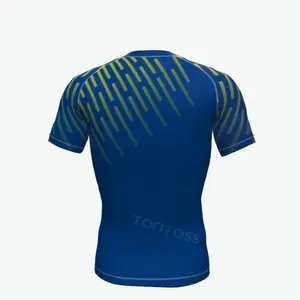 Superhéroe hombres 3D camisetas personalizadas sublimadas surf Rash Guard venta al por mayor impresión Digital ropa deportiva poliéster adultos 10 conjuntos