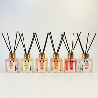 Fleur de lys sans aromathérapie à la flamme, parfum fruité, fragrance florale, coffret cadeau d'huiles essentielles avec diffuseur en rotin
