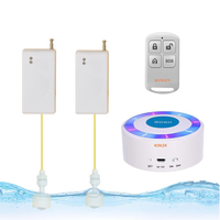 KONLEN Détecteur de fuite d'eau sans fil 433 MHz ABS avec flotteur, alarme sirène pour salle de bain et piscine, détection de niveau et de débordement